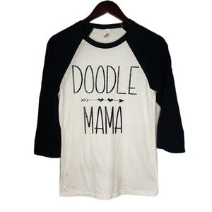 Doodle Mama Baseball Tee Womens Size Small